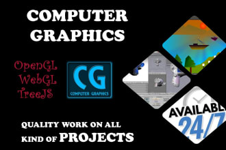 do computer graphics webgl, opengl, treejs assignment project