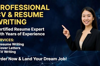 write CV, resume and cover letter for you