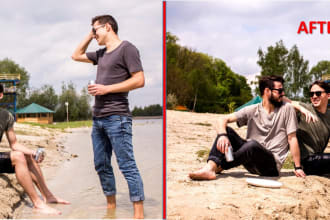 do photoshop editing, background removal photo retouching