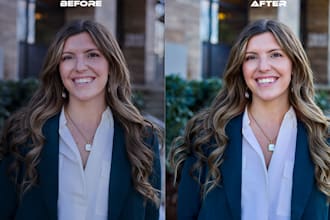 do beauty retouching and portrait retouching, skin retouch