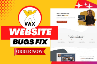 fix bugs with wix code and wix design or redesign