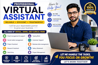 be your virtual admin assistant and clerical work monthly