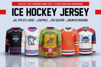 do custom ice hockey uniforms, helmets and jersey design