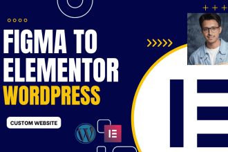 design wordpress custom website , figma to elementor