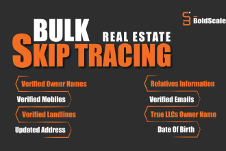 do bulk skip tracing for real estate lead generation and llc skip tracing