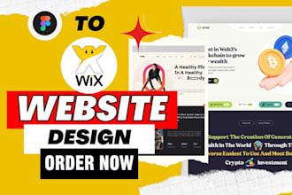 design or redesign wix website, figma to wix and wix landing page