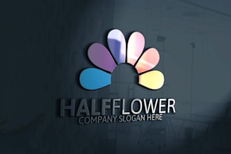 make handmade, floral, feminine, flower shop logo for you