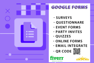 create expert level google forms questionnaire with qr code