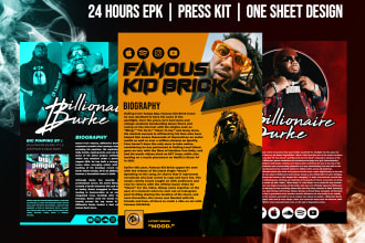 do professional artist epk, media kit, press kit, speaker one sheet