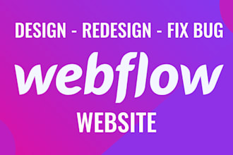 design responsive webflow website, webflow redesign, webflow landing page