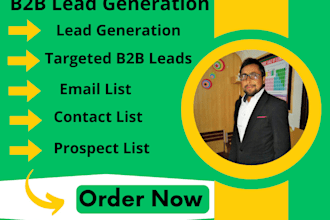 b2b lead generation, linkedin lead, prospect list, and email list