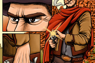 draw manga or comic page in any style you want