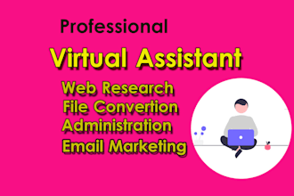be your professional administrative virtual assistant