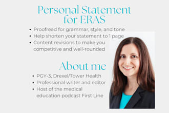 review your personal statement for residency applications