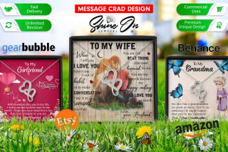 do message card and pod jewelry design for shineon