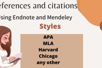 do references and citations in endnote, apa, mla, harvard, chicago styles