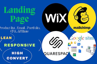 do custom landing page or professional design landing page website