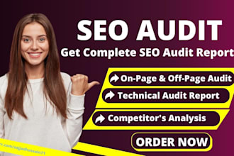 provide SEO audit report and competitor website analysis