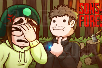 draw a youtube thumbnail in a cartoon style