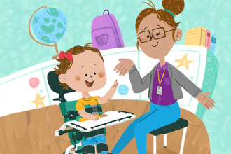 draw custom children illustration style for you