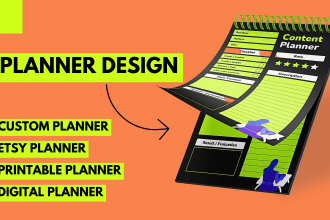 design printable, custom, digital, and etsy digital planner