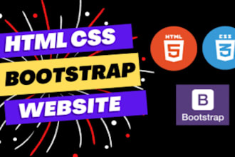 design modern responsive website by HTML, CSS, bootstrap