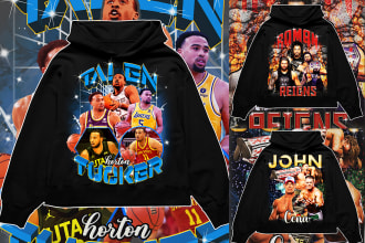 do 90s bootleg rap and nba all sports t shirt design