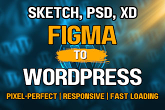 convert sketch, PSD, xd, or figma to wordpress using elementor or elementor pro
