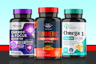 do product label, label design, supplement bottle label design
