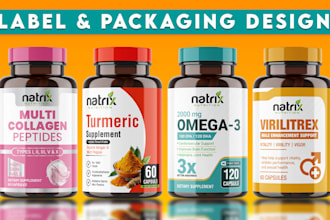 do product label design, label design, supplement bottle label design