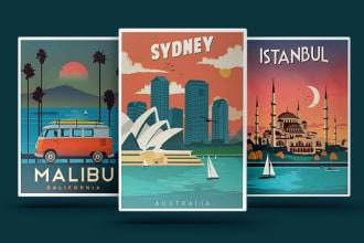design retro vintage poster, movie, cinematic poster, illustration, art deco