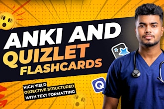 make anki and quizlet flashcards for you