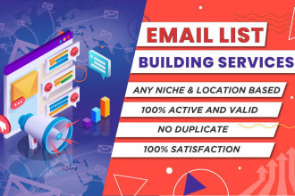collect niche targeted active and valid email list for you