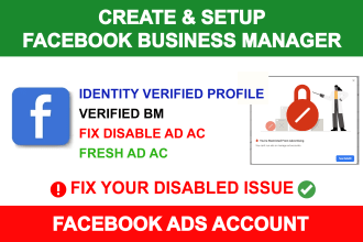 create a verified business manager or ad account