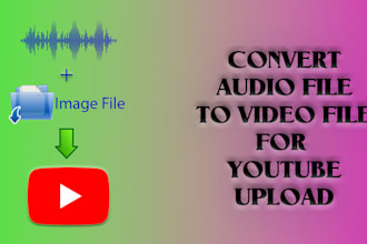 convert your audio to mp4 to upload on youtube, facebook