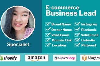 do ecommerce business lead generation from shopify and amazon store