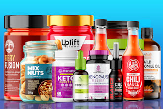 do product label design, sauce label, hot sauce label, supplement label design