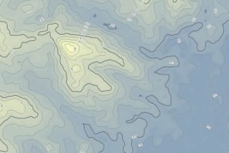 create topographic map or contour map in arcgis qgis based on dem