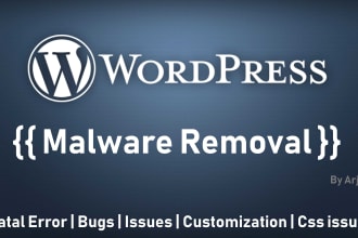 fix hacked wordpress site or malware bugs remove in 24 hrs