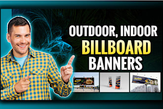 design billboard banner, roll up banner, signage and vinyl banner, shop front