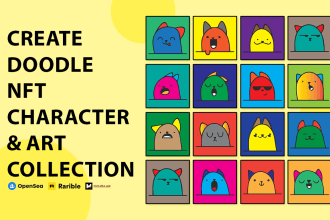 create unique doodle nft art collection up to 10k