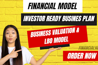 do financial modeling lbo model business plan, business valuation and pitch deck