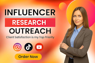 influencer research influencer outreach find influencer list for your brand