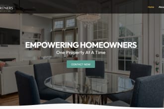 create website landing page, real estate, construction website for your business