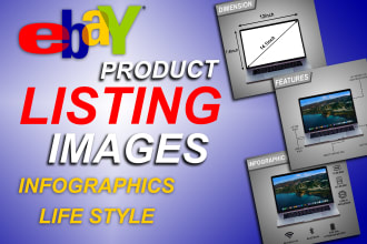 do ebay product listing,images design, storefront pictures,main photos editing
