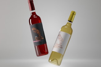 create a modern and premium wine label design