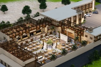 design outdoor restaurant and cafe