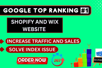 on page SEO shopify, wix for google top ranking to increase sales