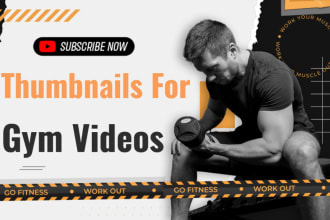 design youtube thumbnail for gym, business, fashion, vlogs