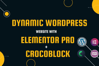 build dynamic website with elementor pro and crocoblock